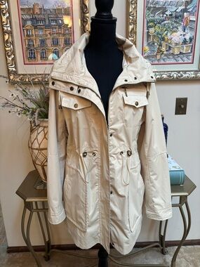 YOKI TRENCH COAT NEW YORK COLLECTION OUTERWEAR ANORAK UTILITY JACKET SIZE XL